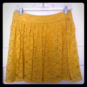 Yellow lace skirt